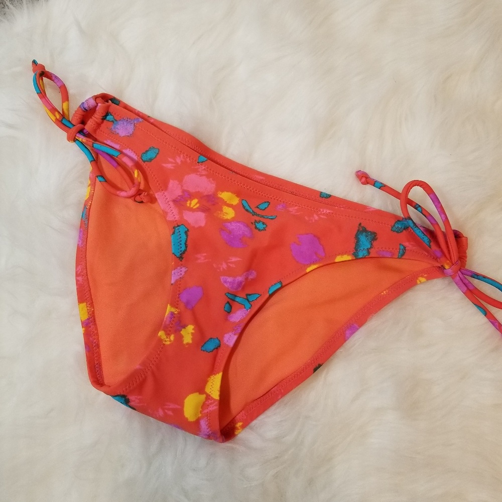 ⚡NWOT⚡ aerie Orange Floral Bikini Bottoms
